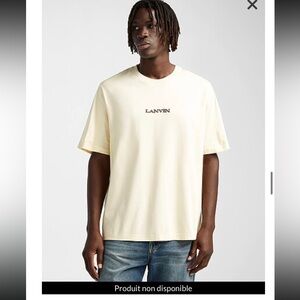 NWT Lanvin Contrasting embroidered signature T-shirt size medium approximatively
